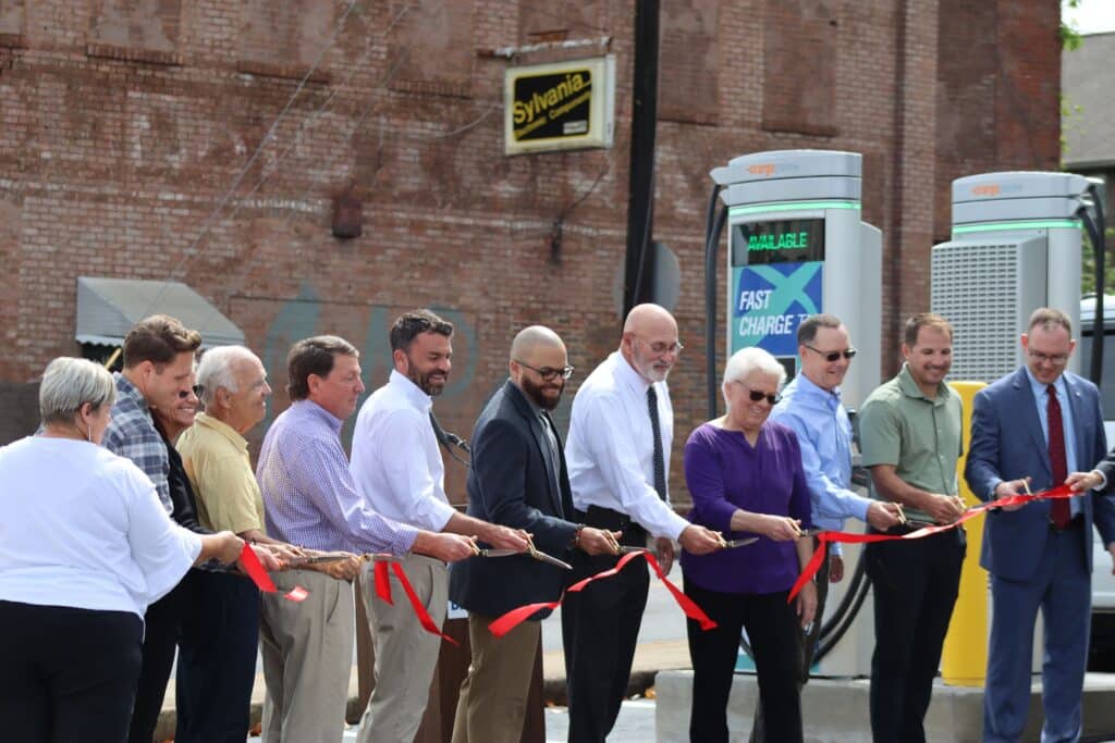 Fast charger ribbon cutting ceremony